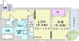 美工ビル 1LDKの間取図画像