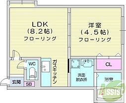 アーバン・ハウス1 1LDKの間取図画像