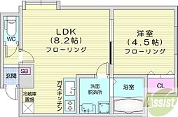 コンフォート1 1LDKの間取図画像