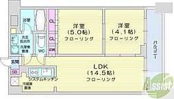 パークアクシス札幌植物園前 2LDKの間取図画像
