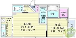 エルボックス札幌 1LDKの間取図画像