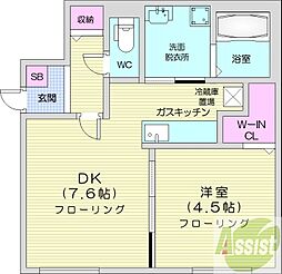 Claro 1DKの間取図画像