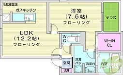 さくらメゾン 1LDKの間取図画像