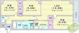 COMFORIA北三条 3LDKの間取図画像