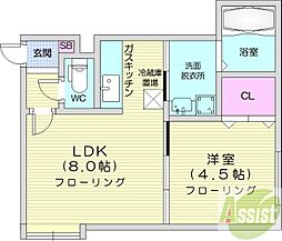 アーバン・ハウス1 1LDKの間取図画像
