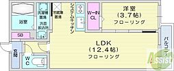プレジールN40 1LDKの間取図画像