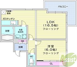 メゾンド・ブーケパーク 1LDKの間取図画像