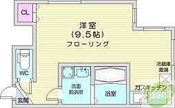 ミント・274 1Kの間取図画像