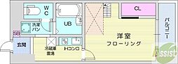 D'sVARIE札幌レジデンス 1Kの間取図画像