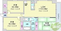 ヴァンヴェール医大前 3LDKの間取図画像