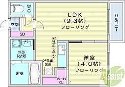 PRINCEHOMESS517 1LDKの間取図画像