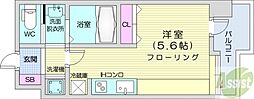 アヴィータ410 1Kの間取図画像