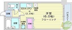 エルム156 1Kの間取図画像