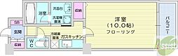 クレール北10条 1Kの間取図画像