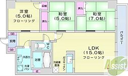 オークコート141 3LDKの間取図画像