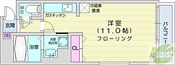 アイビーパレス31 ワンルームの間取図画像