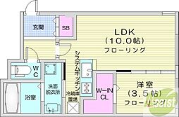 札幌市豊平区平岸一条5丁目マンション 1LDKの間取図画像