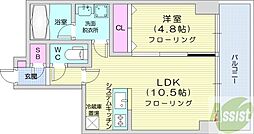 MODENAFINEST 1LDKの間取図画像