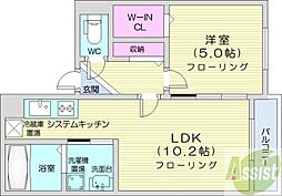 G-スタイル.ステラ 1LDKの間取図画像