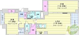 クレステージS6W12タワー 2LDKの間取図画像