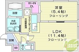 サブレ 1LDKの間取図画像