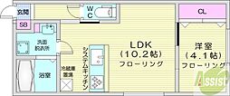 札幌市中央区南十九条西9丁目マンション 1LDKの間取図画像