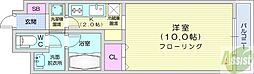 グランヴィレッジ南22条 1Kの間取図画像