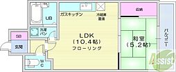 クリオ行啓通参番館 1LDKの間取図画像