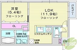 ange-sentier 1LDKの間取図画像