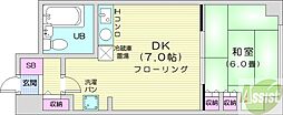 アルファコンフォート札幌 1LDKの間取図画像