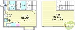 AMS山鼻 1LDKの間取図画像