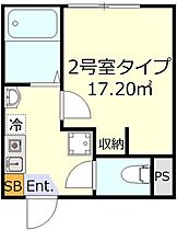 ブル―シエル羽田 202 ｜ 東京都大田区羽田６丁目32-11（賃貸アパート1K・2階・17.20㎡） その2