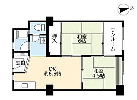 6階 / 2DK / 45.9㎡
