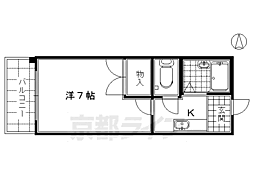 京阪本線 三条駅 徒歩5分の賃貸マンション 3階1Kの間取り