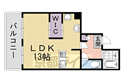 阪急京都本線 大宮駅 徒歩6分の賃貸マンション 4階1LDKの間取り