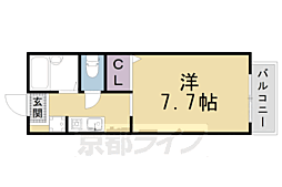 JR山陰本線 丹波口駅 徒歩10分の賃貸アパート 1階1Kの間取り