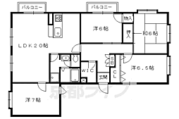 ヴィラ比叡 1階4LDKの間取り