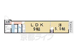 阪急京都本線 大宮駅 徒歩4分の賃貸アパート 2階1LDKの間取り