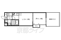 Ayasofya 1LDKの間取図画像