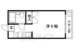メゾン大 1Kの間取図画像