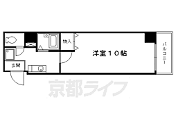 ビクトワール二条 1Kの間取図画像