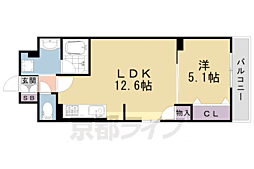 ベラジオ雅び京都三条通 1LDKの間取図画像