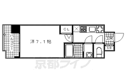 ラナップスクエア京都東山 1Kの間取図画像