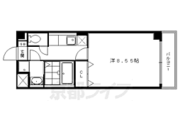 PINE館3 1Kの間取図画像