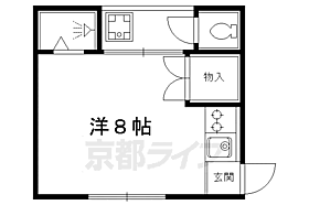 ことぶき荘 1 ｜ 京都府京都市左京区田中南西浦町（賃貸アパート1R・1階・16.00㎡） その2