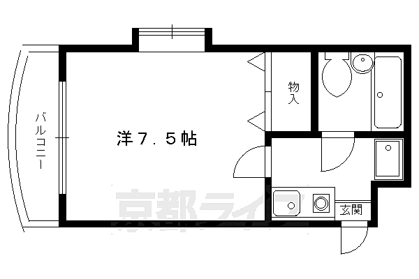 アーバンレジデンス神山台 101｜京都府京都市左京区静市市原町(賃貸マンション1K・1階・20.30㎡)の写真 その2