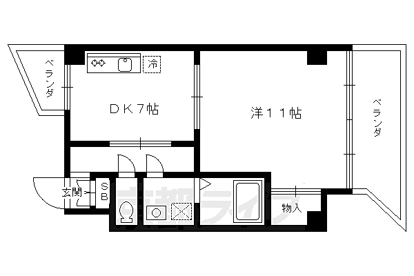 ピュアコート五条 902｜京都府京都市下京区平屋町(賃貸マンション1DK・9階・41.34㎡)の写真 その2