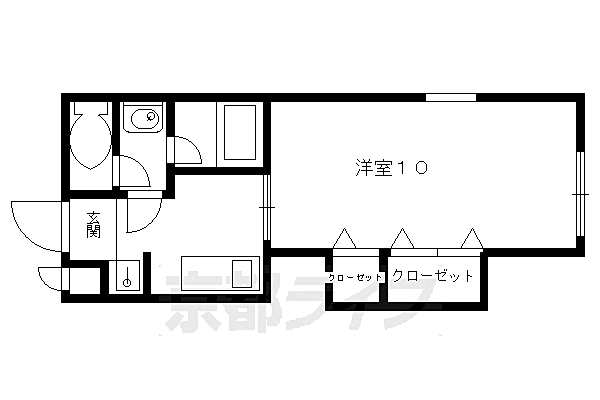 ハイツＳＡＷＡＲＡＧＩ 103｜京都府京都市左京区岩倉木野町(賃貸アパート1K・1階・25.00㎡)の写真 その2