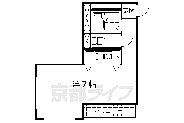 クリーンリビング四条大宮 602｜京都府京都市下京区立中町(賃貸マンション1R・6階・21.72㎡)の写真 その2