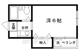 ハウスＹII 2-A ｜ 京都府京都市北区出雲路俵町（賃貸マンション1K・2階・18.00㎡） その2